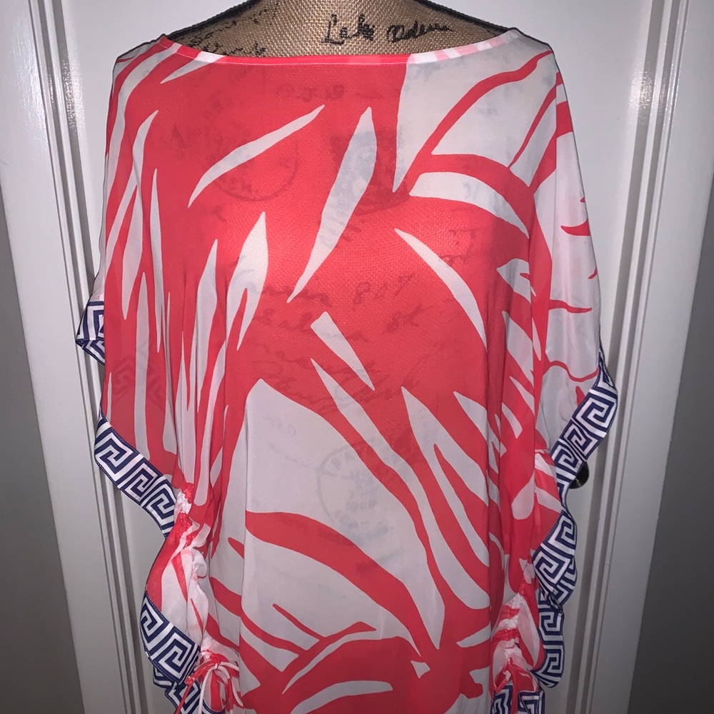 Beautiful pink and white cover up